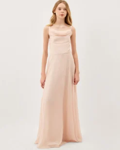 Cali Cowl Neck Prom Dress Pink