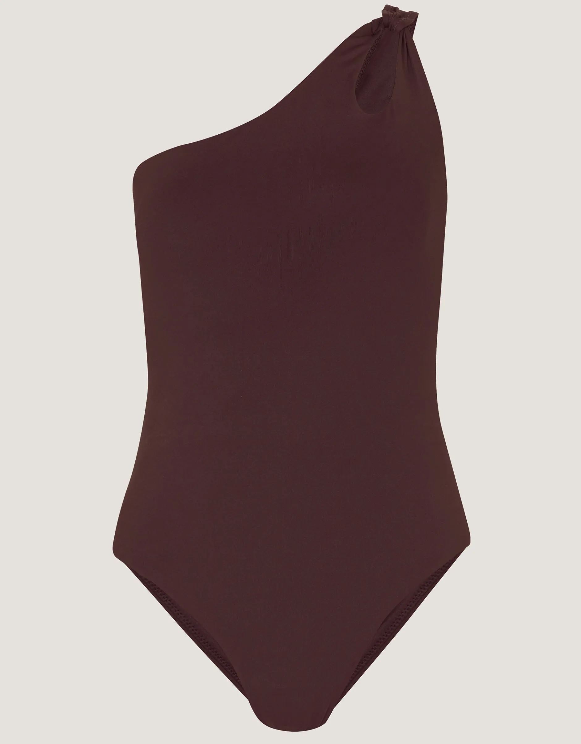 Callie Thorpe x Monsoon One-Shoulder Shaping Swimsuit Brown