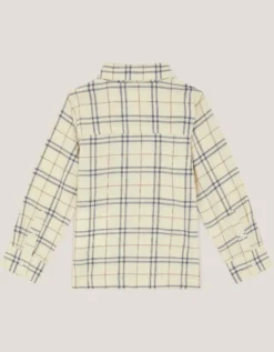 Check Print Shirt Natural