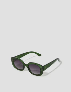 Chunky Oval Sunglasses Green