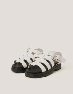 Chunky Platform Sandals White