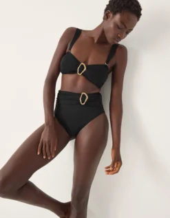 Cindy Molten Detail Bikini Top Black