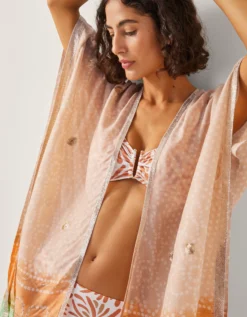 Clea Bandhani Beach Cover Up