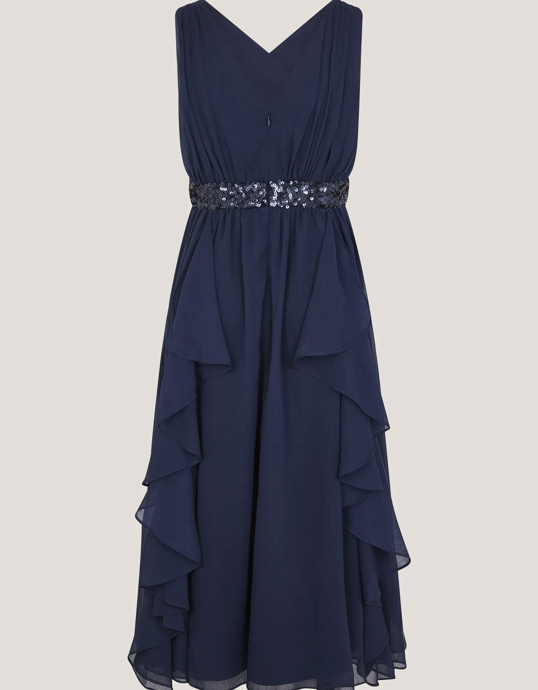 Clemmie Sequin Chiffon Prom Dress Blue