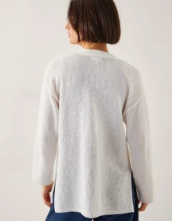 Clo Knit Single-Button Cardigan Ivory