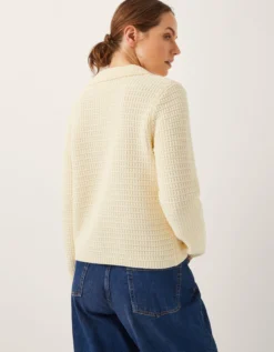 Coby Collar Cardigan Ivory