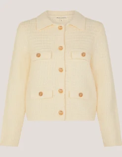 Coby Collar Cardigan Ivory