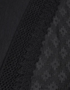 Crochet Kaftan Dress Black