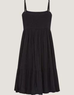 Crochet Sleeveless Dress Black