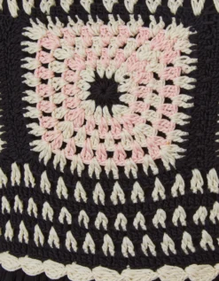 Crochet Sleeveless Dress Black