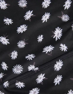 Daisy Cut-Out Halter Swimsuit Black