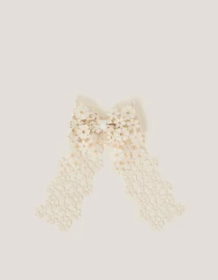 Daisy Lace Bow Hair Clip