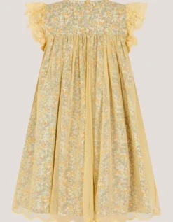 Darcie Ditsy Floral Mesh Dress Yellow