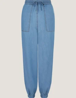 Daria Chambray Balloon Trousers Blue