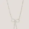 Diamanté Bow Necklace