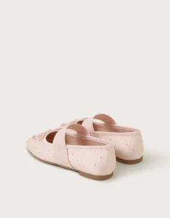 Diamante Ballet Flats Pink