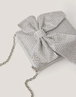 Diamanté Embellished Bow Bag