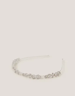 Diamanté Flower Metal Headband