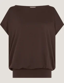 Dilly Jersey Top Brown