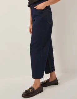 Dina Darted Barrel Jeans Blue
