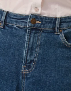 Dina Darted Barrel Jeans Blue