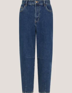 Dina Darted Barrel Jeans Blue