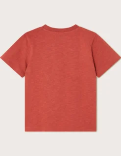 Dinosaur Graphic Cotton T-Shirt Red