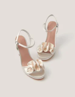 Dulce Frill Platform Heels Ivory