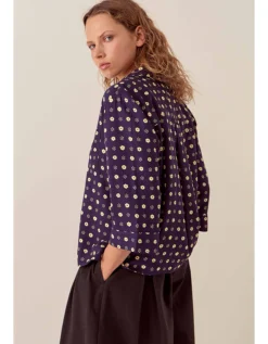 East Aimi Printed Shirt Blue