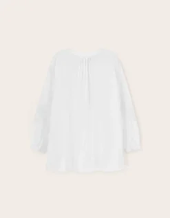 East Alva Hand-Chikankari Embroidered Top White