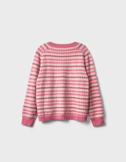 East Becky Alpaca and Cashmere Fairisle Jumper Pink
