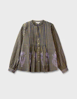 East Dilly Gingham Cotton Blouse Multi