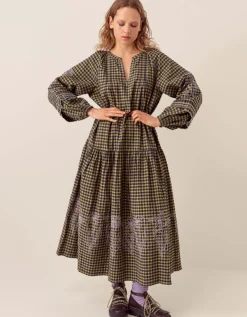 East Dilly Gingham Cotton Dress Multi