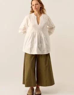 East Donnie Hand-Embroidered Blouse Ivory