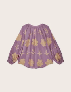 East Hendrix Batik Floral Top Purple