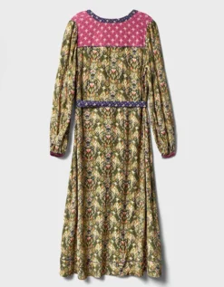 East Kiku Ikat Printed Dress Green
