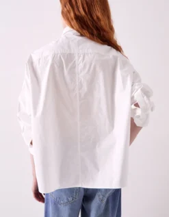 East Layla Floral Print Cotton Shirt White