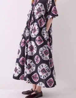 East Lucia Tie-Dye Shirt Dress Blue