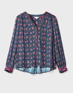 East Lyza Floral Top Teal