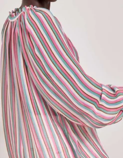 East Shania Sheer Stripe Blouse Multi