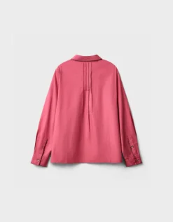 East Sumeera Embroidered Cotton Shirt Pink