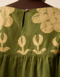 East Trixie Batik Printed Florals Top Green