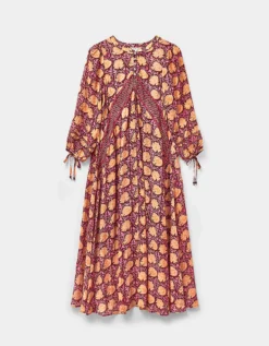East Zinnia Floral Print Lightweight Dress Red