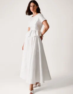 Eliza Floral Embellished Wedding Skirt Ivory