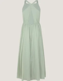 Ellay Cross Back Chiffon Prom Dress Green
