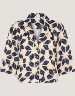 Ellison Floral Print Shirt Blue
