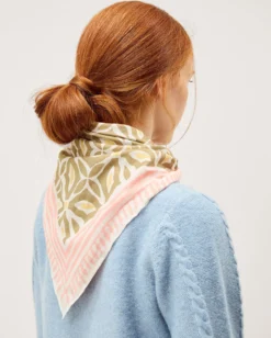 Elma Print Square Cotton Scarf