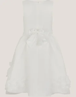 Eloise Appliqué Rose Dress Ivory