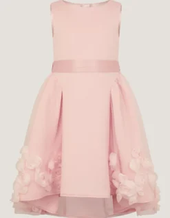Eloise Appliqué Rose Dress Pink