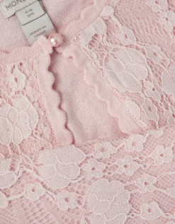 Emilia Lace Scallop Cardigan Pink